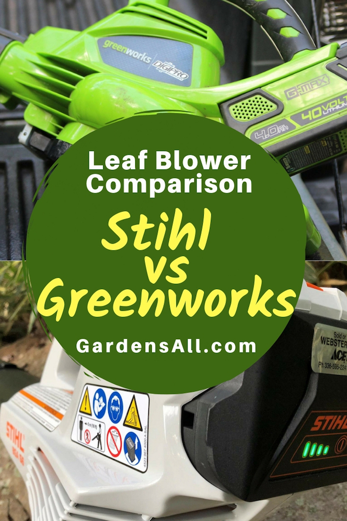 Cordless leaf blowers aren't just for leaves in autumn! We use our cordless blowers year round, and especially in fall for leaves and for the pollen, seed and petals debris in spring. #LeafBlower #StihlLeafBlower #CordlessLeafBlower #GardenTools #YardTools #GardenIdeas #Gardening #GardensAll #BestCordlessLeafblowers