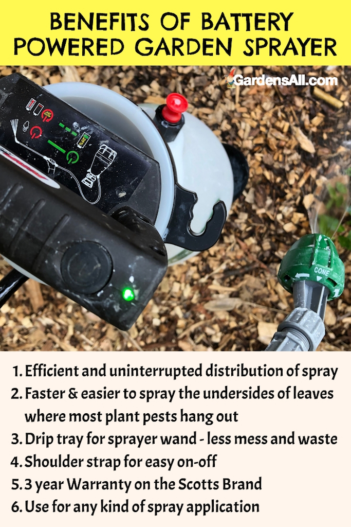 Battery Powered Garden Sprayer with Shoulder Strap GardensAll