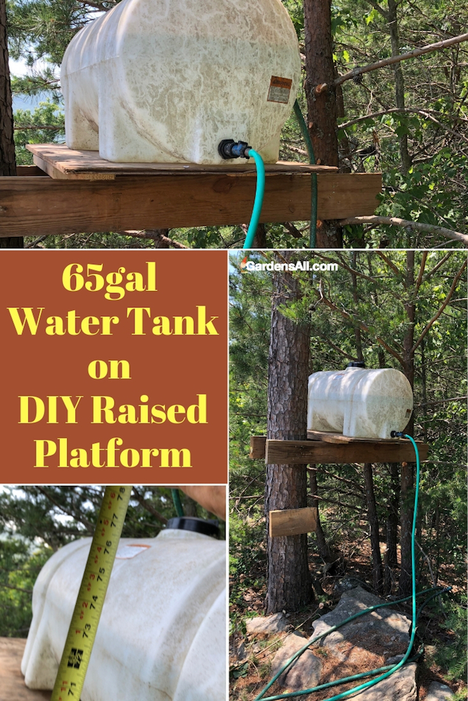 "Set up 65 gallon water tank  on the hilltop (can now water our plants from up there)" #gardening #ideas #backyard #landscaping #projects #layout #ideas #tips #outdoor #diy #garden #easy #forbeginners #creative #plants #howtogrow #homemade #tools #waterfeature #vegetables #planters #decorations #simple #outdoorideas #howtomake #awesome #droughttolerant #water #budget #design