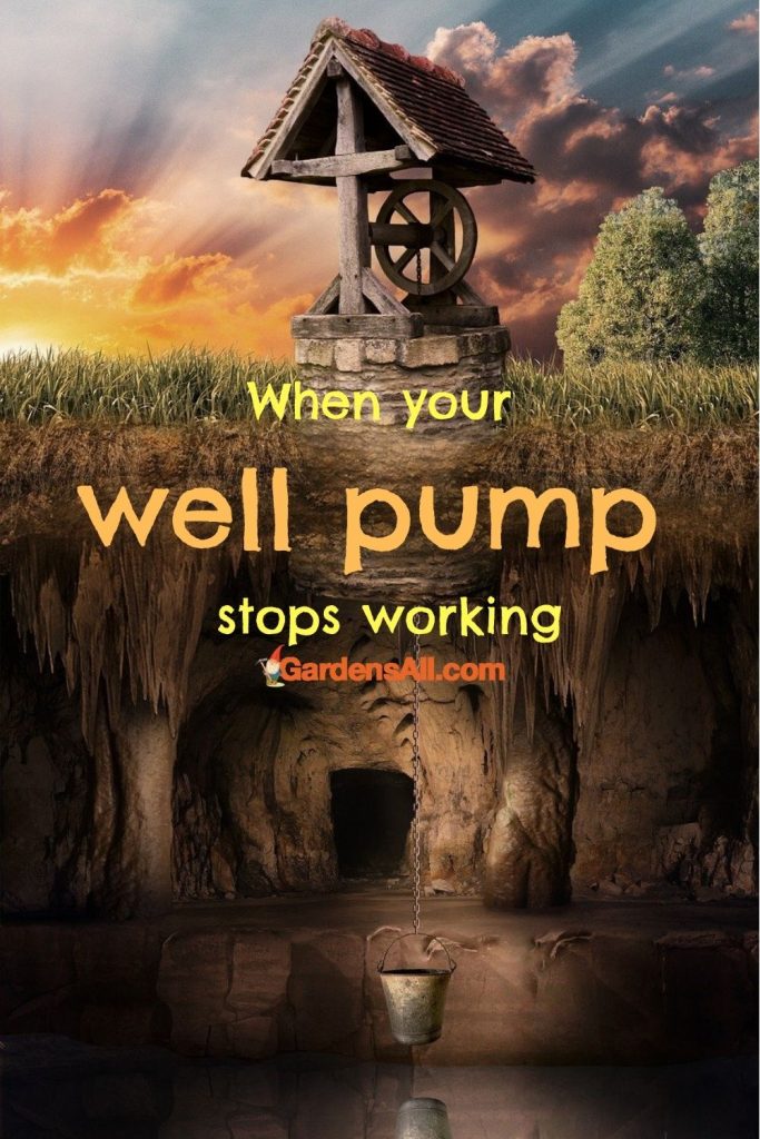 WHEN YOUR WELL WATER WON'T!
It's no fun when your well pump stops working if that's your only water source. Water well house fantasy art image by Baggeb from Pixabay because it's a lot prettier than our actual plain well casing in this article! #WellWater #WellPump #WellHouse #WaterWellArt #WellFantasyArt #GardensAll