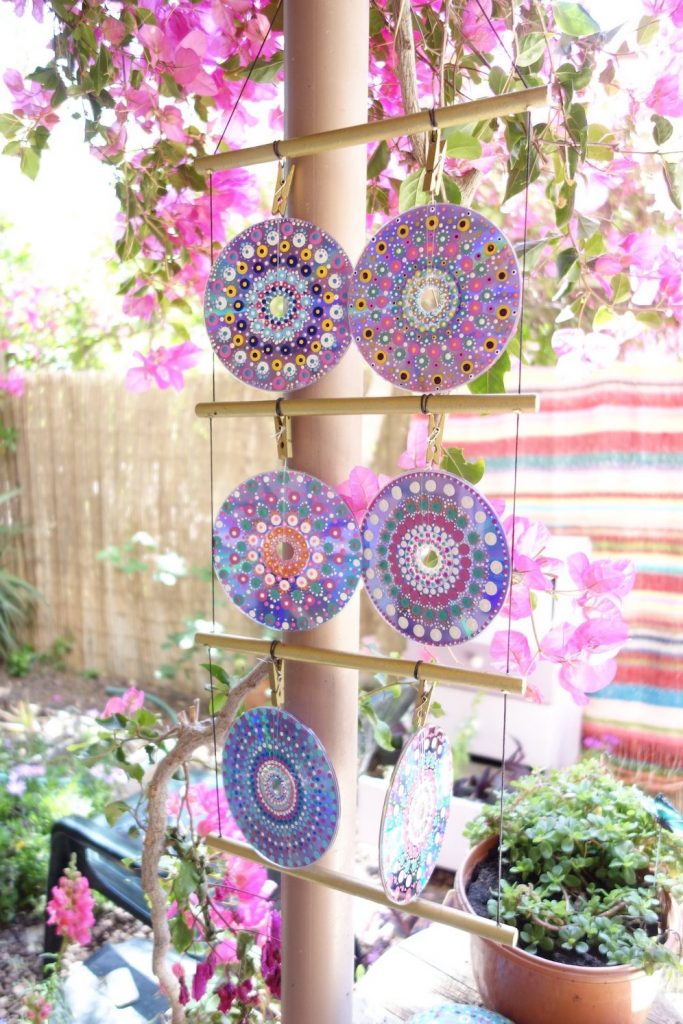 CD ROM Painted Mandala Art - mandala suncatcher