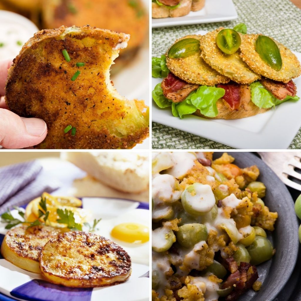 Fried green tomato dishes