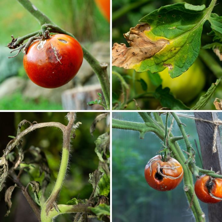 symptoms of Late blight on tomatoes and tomato plant