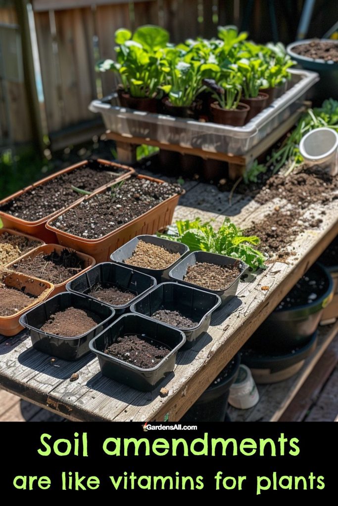Soil amendments are like vitamins for plants.